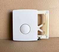 РАСПРОДАЖА Декоративная панель для писсуара Sanit 03 106 01 с рамкой с ручной кнопкой смыва, белая