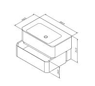 M30WPC0801WG Sensation, раковина мебельная , искусственный мрамор, 80 см, встроенная в столешницу, б