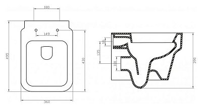 Унитаз подвесной BelBagno Janice BB124CH фото 2