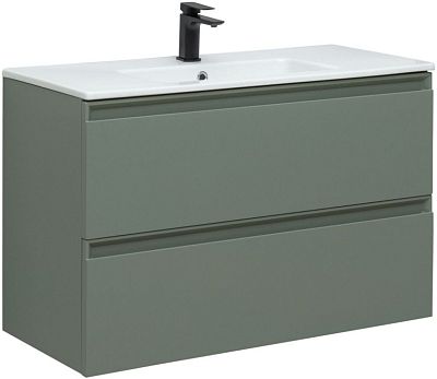 Тумба под раковину Allen Brau Eclipse 100 1.E1003.CGM олива матовый фото 1