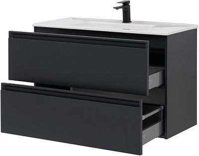 Тумба под раковину Allen Brau Eclipse 100 1.E1003.AM антрацит матовый фото 10