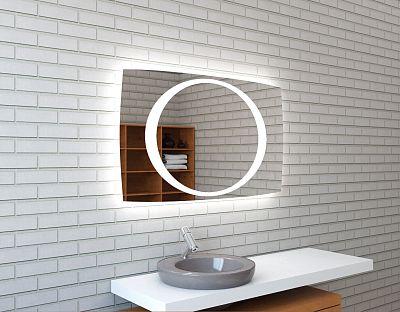 Зеркало для ванной с подсветкой Sfera VIKTORIYA 90х70 фото 3