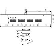 Боковой душ 500 1jet с полкой Hansgrohe Rainfinity 26243700