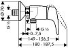 Смеситель для душа Hansgrohe Metris E 31670000 Хром фото 3