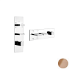 Смеситель и селектором Gessi Rettangolo Wellness 43032-708 шлифованная медь фото 1