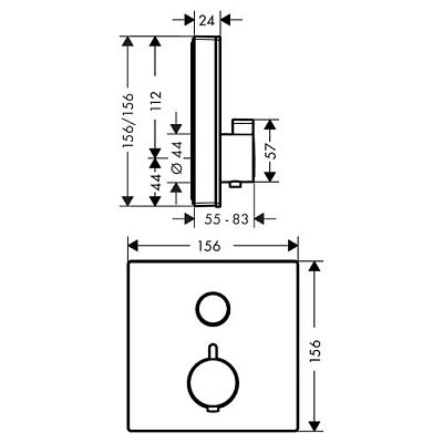 Термостат Hansgrohe ShowerSelect 15737600 фото 2