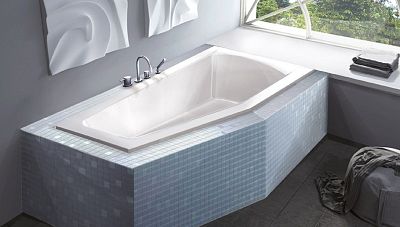 Nika 160*70 R Асимметричная акриловая ванна C-bath фото 2