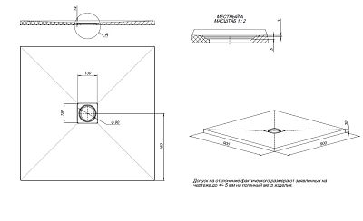 Душевой поддон Allen Brau Priority 90x90 8.31002-CGM олива фото 2