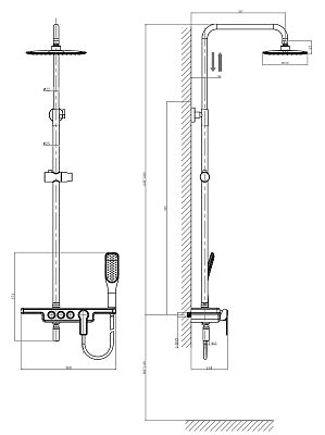 Душевая система D&K Berlin Kunste (DA1443713B13) фото 2