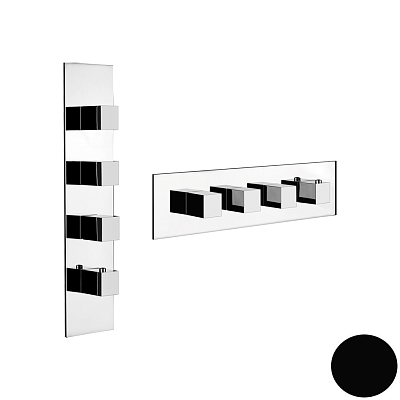 Смеситель Gessi Quadro Wellness 43006-299 черный фото 1