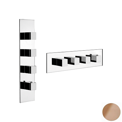 Смеситель Gessi Quadro Wellness 43006-708 шлифованная медь фото 1