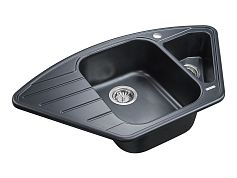 Мойка кварцевая WIESE, PM529050-BLM, черный металлик, 890х490, Paulmark