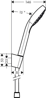 Душевой набор Hansgrohe Croma Select E 1jet 26424400 фото 2