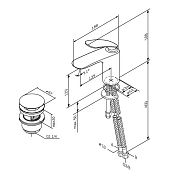 F3082164 Sensation, смеситель д/умывальника c д/к, хром, шт