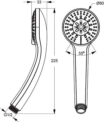 Душевая лейка Ideal Standard IdealRain B9401AA фото 3