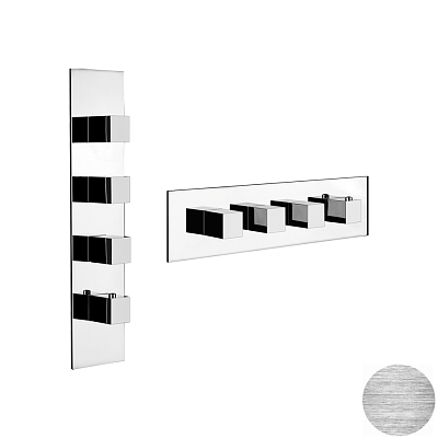 Смеситель Gessi Quadro Wellness 43006-707 шлифованный черный металл фото 1