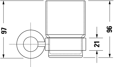 Держатель стакана Duravit D-Code 0099201000 хром фото 4