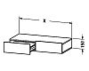 Полка с ящиком Duravit DuraStyle DS827001818 белый матовый фото 2