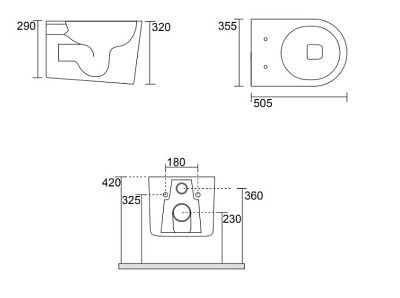 Унитаз AXA DP No-Rim 8401001 фото 4