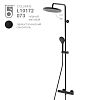 Душевая стойка Bossini Elios L10172.073 черный матовый фото 1