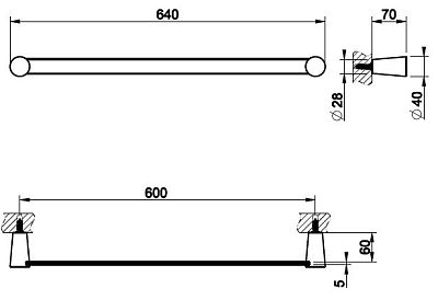 Полотенцедержатель Gessi Cono Accessories 45503-299 чёрный фото 2