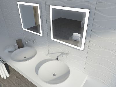 Зеркало с подсветкой в ванную Dream 80х65 см фото 1