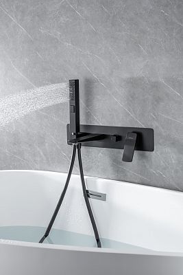 Смеситель для ванны с душем Allen Brau Infinity 5.21007-31 (с внутренней частью) черный матовый фото 11
