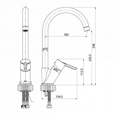 Смеситель для кухонной мойки IDDIS Kitchen Line (K11SB0Ji05) фото 2