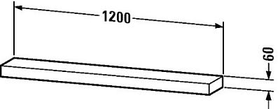 Полка Duravit Starck furniture S1942900505 дуб фото 2