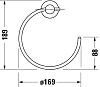 Кольцо для полотенца Duravit D-Code 0099211000 хром фото 2