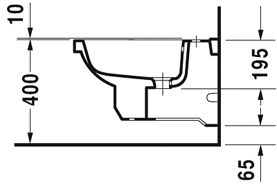 Подвесное биде Duravit 1930 0266100000 белое фото 3