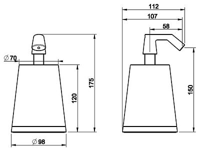 Дозатор для жидкого мыла Gessi Cono Accessories 45437-707 шлифованный черный металл фото 2