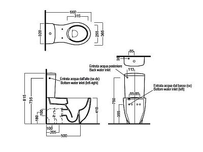 Унитаз моноблок Hatria LeFiabe Y1E801 безободковый фото 2