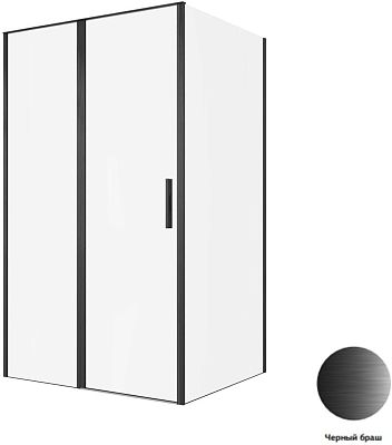 Душевой уголок Allen Brau Priority 120x80 3.31009.BBA + 3.31015.BBA черный браш фото 1