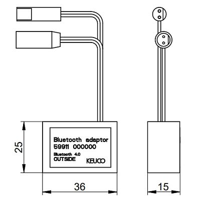 Bluetooth адаптер KEUCO Universal 59911 000000 Чёрно/Красный фото 4