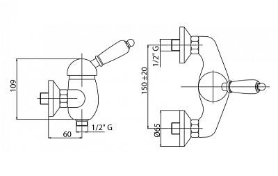 Смеситель для душа Cezares VINTAGE-DM-01-Sw-N фото 2