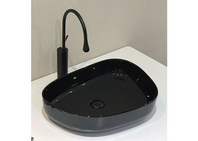 Раковина накладная BelBagno BB1435-NERO фото 2