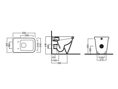 Унитаз приставной Hatria Erica Pro Q YXHY01 фото 2