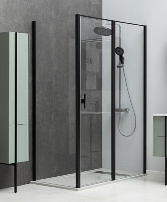Душевой уголок Allen Brau Priority 100x100 3.31006.BBA + 3.31021.BBA черный браш фото 1