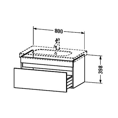 Тумба подвесная Duravit DuraStyle DS638402222 белый глянцевый фото 2