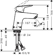 Смеситель для раковины Hansgrohe Logis 71077000