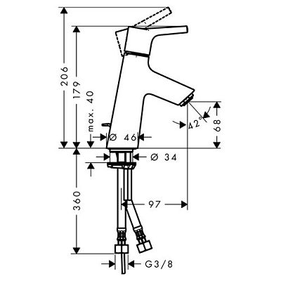 Смеситель для раковины Hansgrohe Talis S 72010000 фото 2