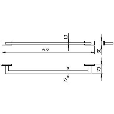 Полотенцедержатель 1-ый 60 см (11901A) фото 1