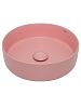 AQM5012 Раковина накладная круглая, цвет розовый матовый. 355x355x120 фото 1