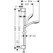 Душевой гарнитур Hansgrohe Croma Select S Vario EcoSmart 26573400