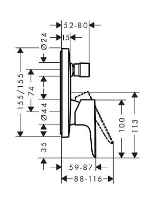 Смеситель для ванны Hansgrohe Talis E 71745340 фото 2