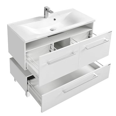 Тумба-умывальник 2 ящика Aquaton Мадрид 120 1A170301MA010 фото 2