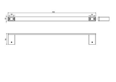 Полотенцедержатель 1-ый 45 см (37501D) фото 2
