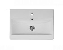 M90WCC0602WG GEM, Раковина мебельная, керамическая, 60 см, встроенная, цвет: белый, глянец