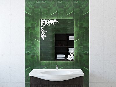 Зеркало для ванной с подсветкой Sfera JUNGLE 100х70 фото 1